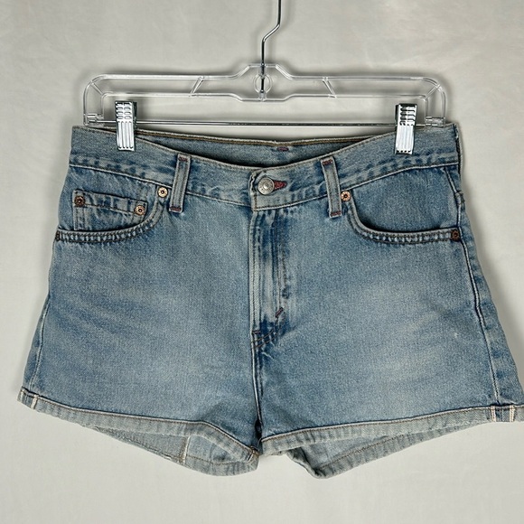 Vintage Levi's Red Tab Lot 53 Light Wash Shorts -Size 9 - Picture 1 of 11